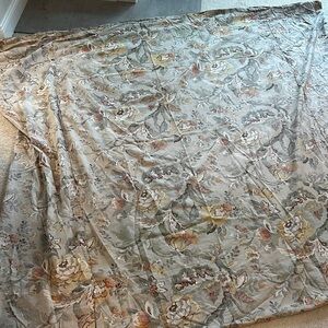 Pottery Barn Floral Duvet Cover in Cream and Tan
